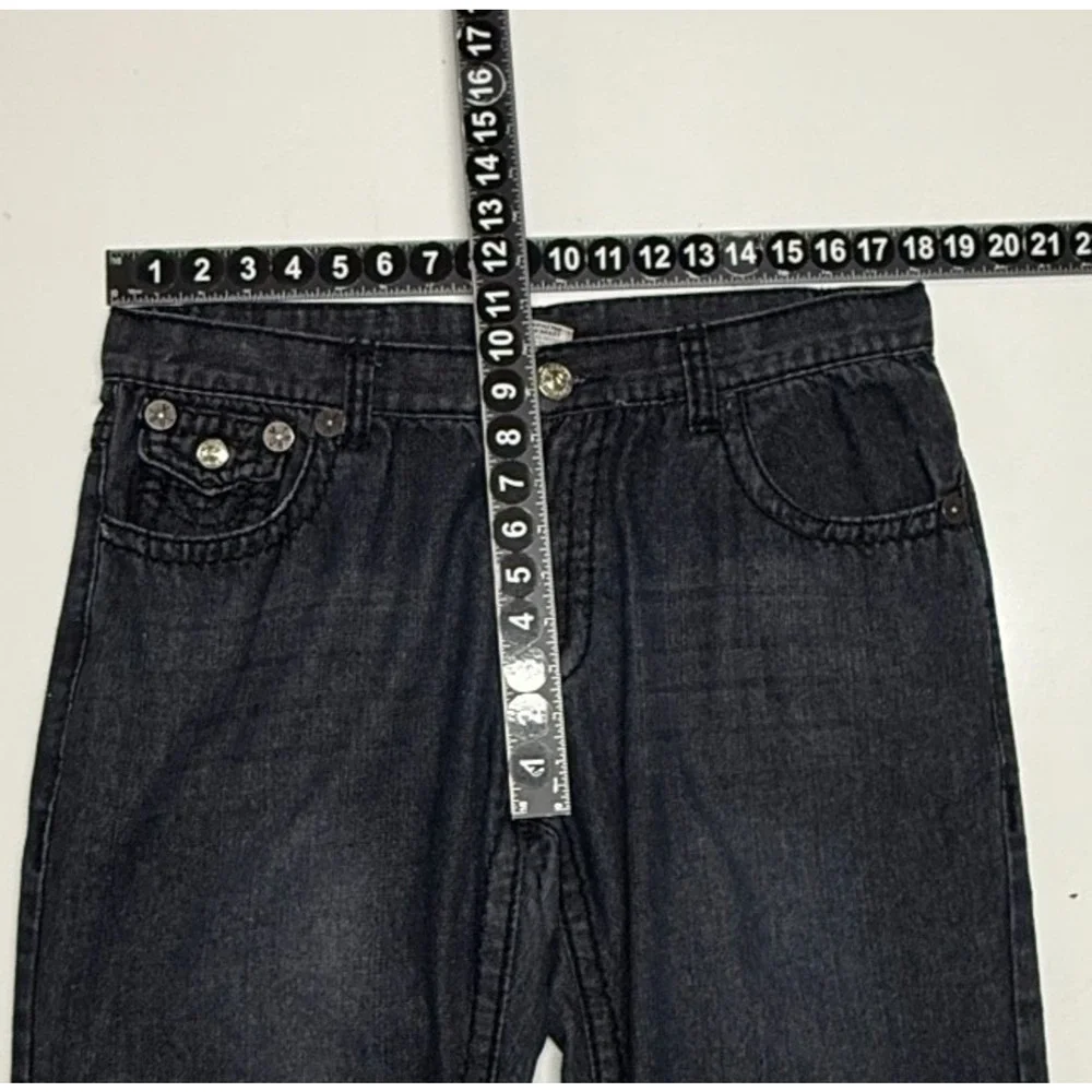 True Religion Joey‎ Jeans Mens 36 Blue World Tour Dark Wash Actual 36X32 USA